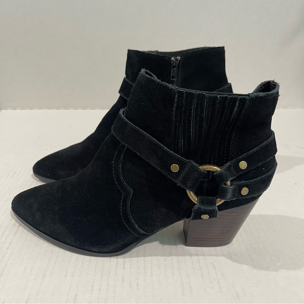 Women’s Bella Vita Bronx Black Leather Booties Size 7.5 W! - Picture 5 of 10